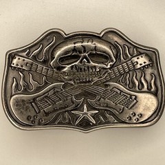 Men&rsquo;s Metal Alloy vintage Belt Buckles 1.5 Inch Western Buckle Rockstar Skull