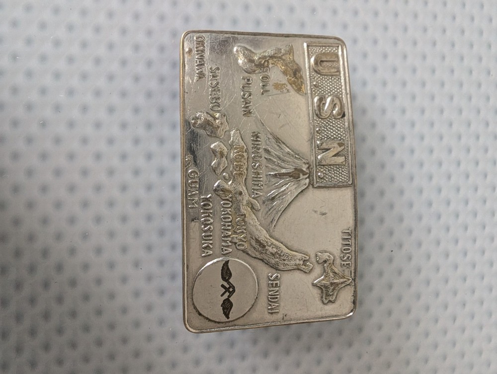 VTGUSN U.S. Navy Japan Korea Guam Souvenir Belt Buckle Metal 3