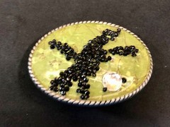 Unique IVAN western belt buckle – Stone Art Artisan pattern starfish design