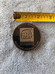 Vintage Safety Award Reynolds Aluminum Belt Buckle