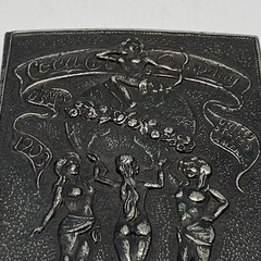 Coca-Cola Brass Belt Buckle ‘Feel On Top Of The World’ Topless Ladies VTG