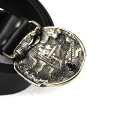 Frigate german silver buckle, barque, sailing vessel, sailship handmade buckle