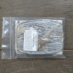 NEW Vtg Silver and Gold Tone Bald Eagle Belt Buckle U.S.A. Collectable Rare Old