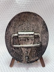 VTG Turquoise Belt Buckle Red Color Stones South Western Country Style Oval