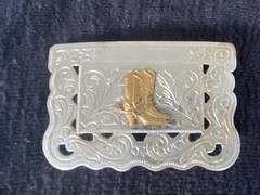 Brass Tone Revolver Guns Gun Belt Brass Boots Buckle 1 Steel 1 Nico Silver