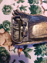 Silver Metal Eagle Head Western Belt Buckle Antique Finish Fits 2in Belt
