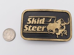 Solid Brass Skid-steer Equipment Vintage Belt Buckle