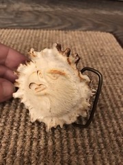 Vintage Elk Horn Belt Buckle Native Art