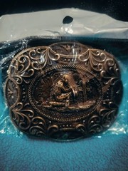 Belt Buckle Rodeo kneeling cross western belt buckle