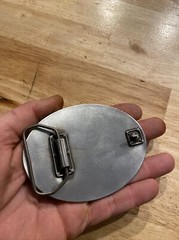 Build America Belt Buckle Metal Union Collector GIFT Construction Labor 4 INCH
