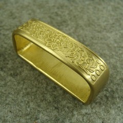 Solid Brass  » Floral  » Tongue Pin Belt Buckle + Loop for 1.5“ width Belt Z340
