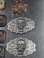 Vintage LOT OF 17 belt buckles 2000s Chrome BRASS metal Some New Some Older LotF