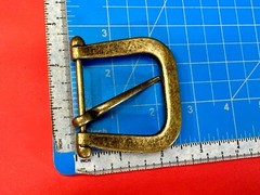 Replacement Brass Tone Studded Theme Harp Shaped Vintage Belt Buckle