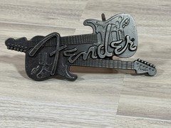 New Fender guitar motif belt buckle Metal Alloy