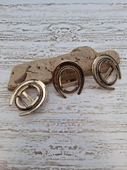 Metal Horseshoe Belt Buckle Setting Lot of 9