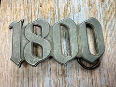 1800 Tequila Advertising Promotional Silver Color Cutout Belt Buckle