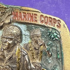 Vtg 1982 USMC United States Marine Corps First to Fight #1070 Belt Buckle