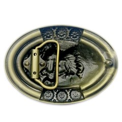 Indian Warrior Chief Belt Buckle Western Cowboy Native American (YIW-03-G)