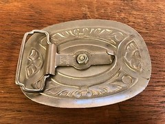 Men&rsquo;s Chamber&rsquo;s Belt Co. Texas Cowboy Boots Metal Belt Buckle 2.75&Prime; X 3.75&Prime; USA
