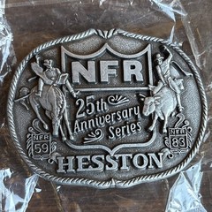 NEW! Hesston National Finals Rodeo NFR Belt Buckle 25th Anniversary 1959-83