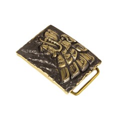 Iron Wolf brass belt buckle, Vikings wolf, Norse pagan celtic accessory