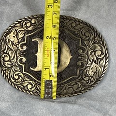Award Design Medals Vintage Solid Brass Initial D Western Belt Buckle