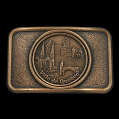 VILLE DE QUEBEC CITY CANADA SOUVENIR BELT BUCKLE BOUCLE DE CEINTURES