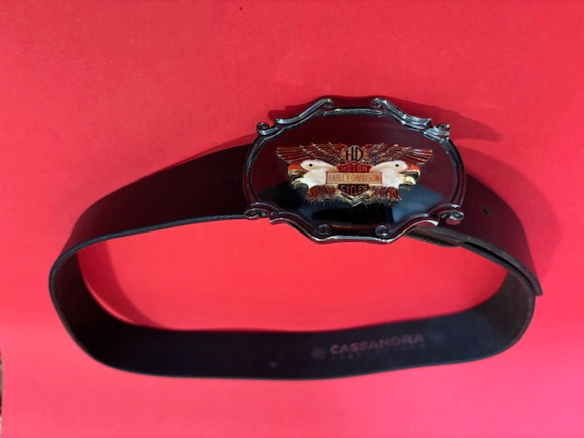 Vintage Rarity Leather Belt And Buckle, Harley Davidson. PainTree 1978 USA