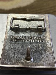 Montana Silversmith Belt Buckle American Flag Thin Blue Line Law Enforcement