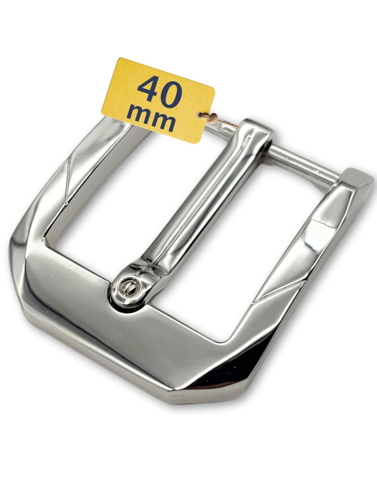 Premium Belt Buckle Men&rsquo;s 40mm Wide Silver Shiny Belt Buckle for …
