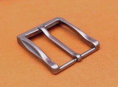40mm Antique Silver Casual Men Pin Waist Leather Single Prong Clips Belt Buckle