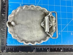 End of the Trail Native American Indian Saga Enameled Silver Color Belt Buckle