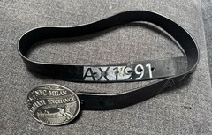 Vintage ARMANI EXCHANGE Mens Belt & Buckle Accessories Clothing NYC Milan 1991