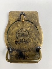 Vintage 1986 Poverty Bay Power Squadron Brass Belt Buckle
