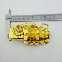 Grenade Belt Buckle US Military Memorial Veteran Day Gift Gold Finish Rock Rebel