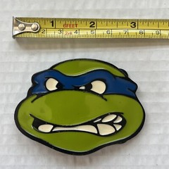 Teenage Mutant Ninja Turtles Leonardo Belt Buckle Metal Enamel TMNT Blue Green