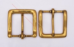 CLASSIC BRASS PLATED SINGLE PRONG PIN LEATHERCRAFT BELT BUCKLE REPLACEMENT 35MM