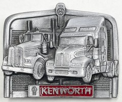 KENWORTH DIESEL TRUCK METAL BELT BUCKLE
