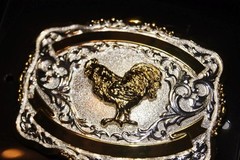 Crumrine M&F Western Lightning Ridge Western Belt Buckle Rooster Trophy 38430