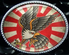 Vintage Eagle Belt Buckle – Traditional Tattoo Flash Handmade Accessory – 736
