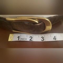 Beautiful Vintage Gucci Brown Suede Leather Belt