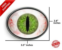 Monster Eyeball Belt Buckle – Halloween Taxidermy Cosplay Buckle – 56-E