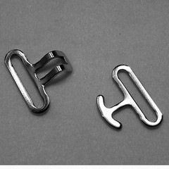 2-Pc 1-1/2&Prime; Nickel Belt Buckle Silvertone Hook&Eye Fastener USA Made Free Ship