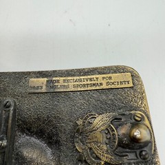 B.A.S.S. Bass Anglers Sportsman Society 1988 Brass Belt Buckle USA Made