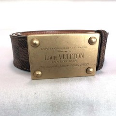 Louis Vuitton Pre-Owned Damier Sainteur Belt Gold 95Cm 5