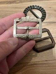 Lot of 4 Metal Interchangeable Belt Buckles 1.5in Men Brown Silver Black Gold