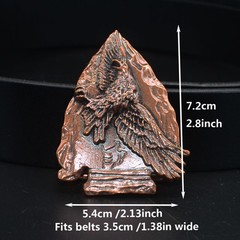Lost-Wax Casting Brass & Copper Eagle Belt Buckle (Belt Not Included)