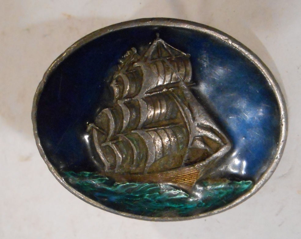 1984 Bercamot clipper sailing ship buckle 2 1/4&Prime;