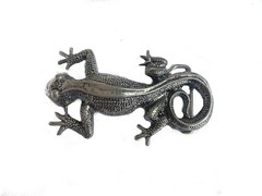 Handmade Silver Lizard Belt Buckle Southwestern Gecko Fits 1.5&Prime; Belt Gift
