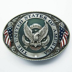 1PC Metal Fashion U.S.A. Men Belt Buckle American Flag Eagle